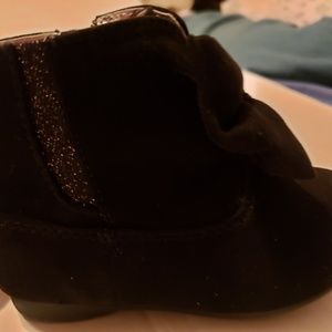 Black suede like boots